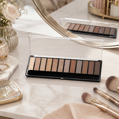 🎨 Eye-Catching | Silky Powder Vanity Beauty-Lovers | Neutral Gradient Palette