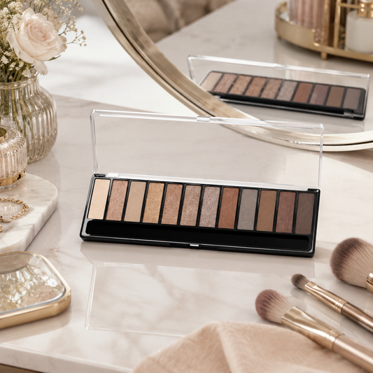 🎨 Eye-Catching | Silky Powder Vanity Beauty-Lovers | Neutral Gradient Palette