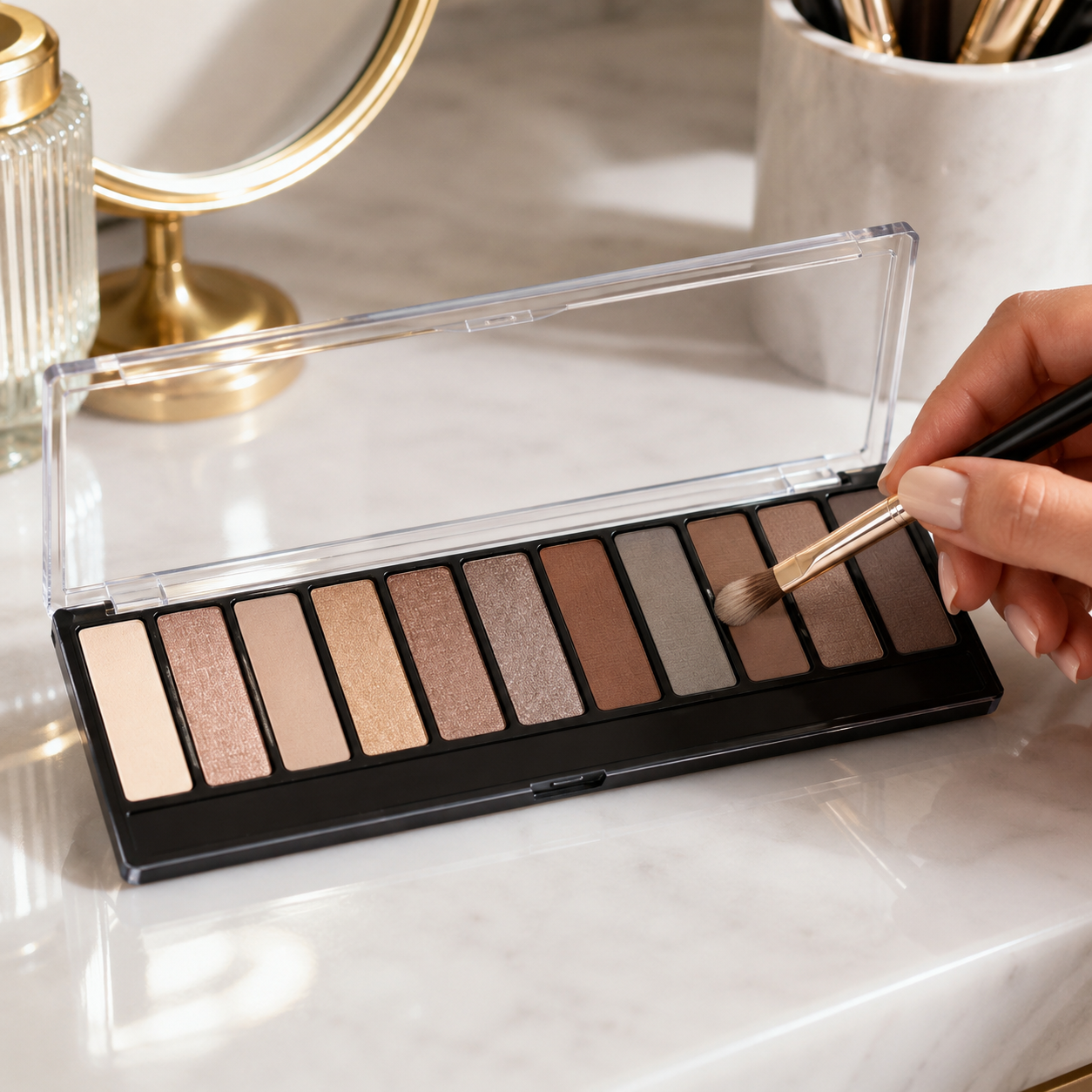 🎨 Eye-Catching | Silky Powder Vanity Beauty-Lovers | Neutral Gradient Palette