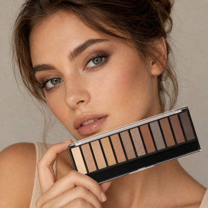 🎨 Eye-Catching | Silky Powder Vanity Beauty-Lovers | Neutral Gradient Palette