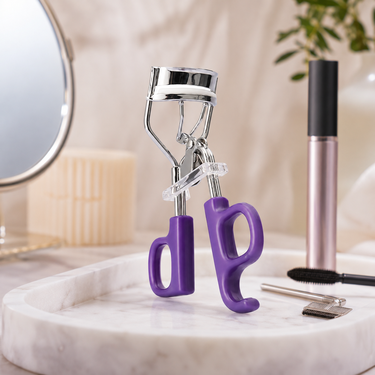 💜 Eyelash Curler | Steel Vanity Beauty-Lovers | Purple Ergonomic Design