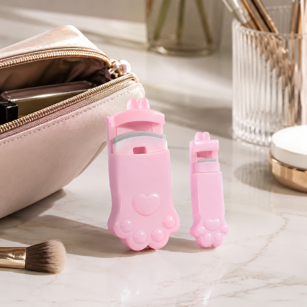 🎀 Eyelash Curler | Plastic Vanity Beauty-Lovers | Cute Paw Design